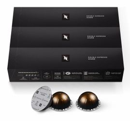 Nespresso Vertuo, Double Espresso Scuro, Dark Roast, 30-Count Espresso Pods
