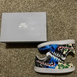 Nike Air Force 1 Bape Customized Shoes