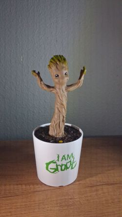 Dancing Baby Groot Figure in Pot