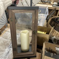 Wood Lantern CenterPiece Wedding And Candles
