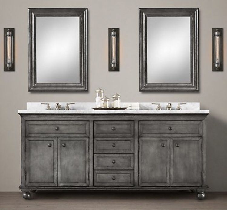 Ultra Rare Rh Restoration Hardware Bathroom Vanity Cabinet Sink Faucet