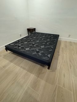 Free queen bed frame + low profile box spring