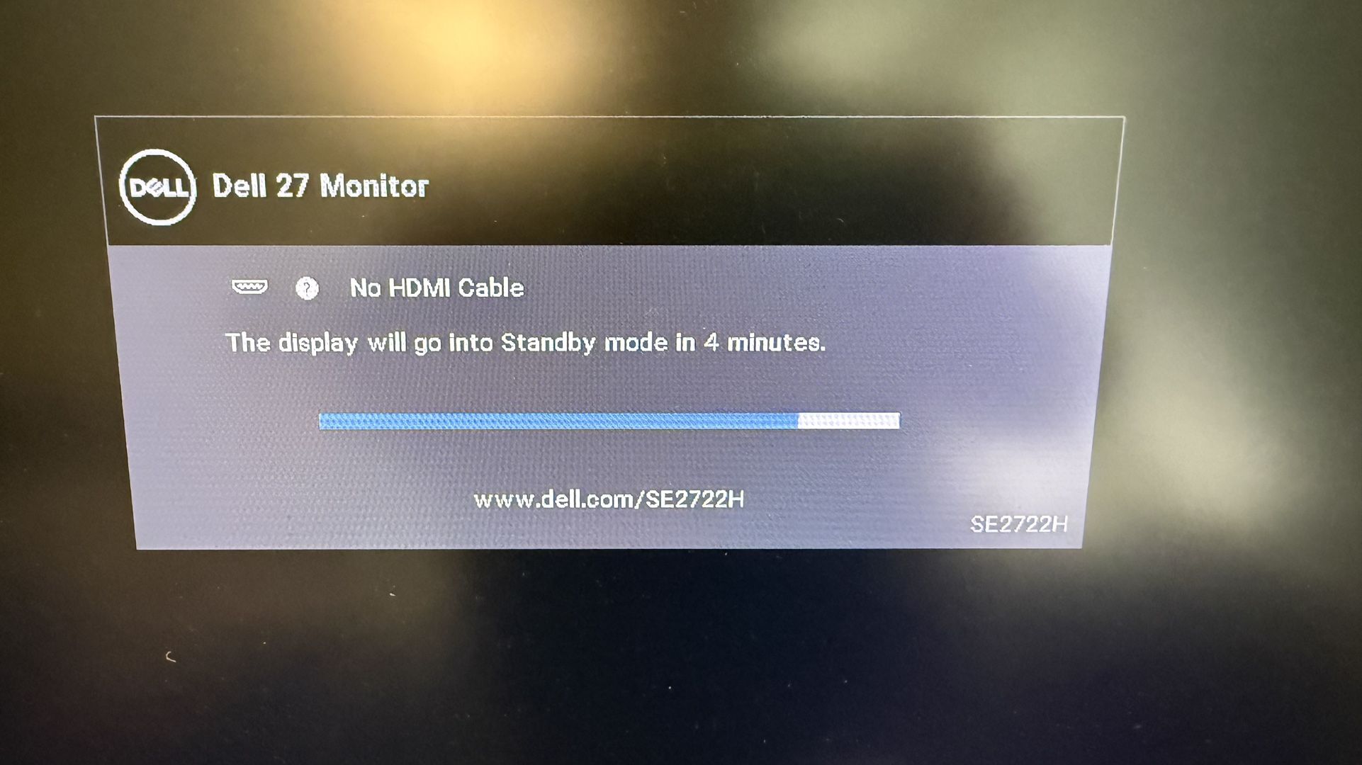 the display will go into standby mode in 4 minutes... Dell Monitor 27 for Sale in Los Angeles, CA - OfferUp