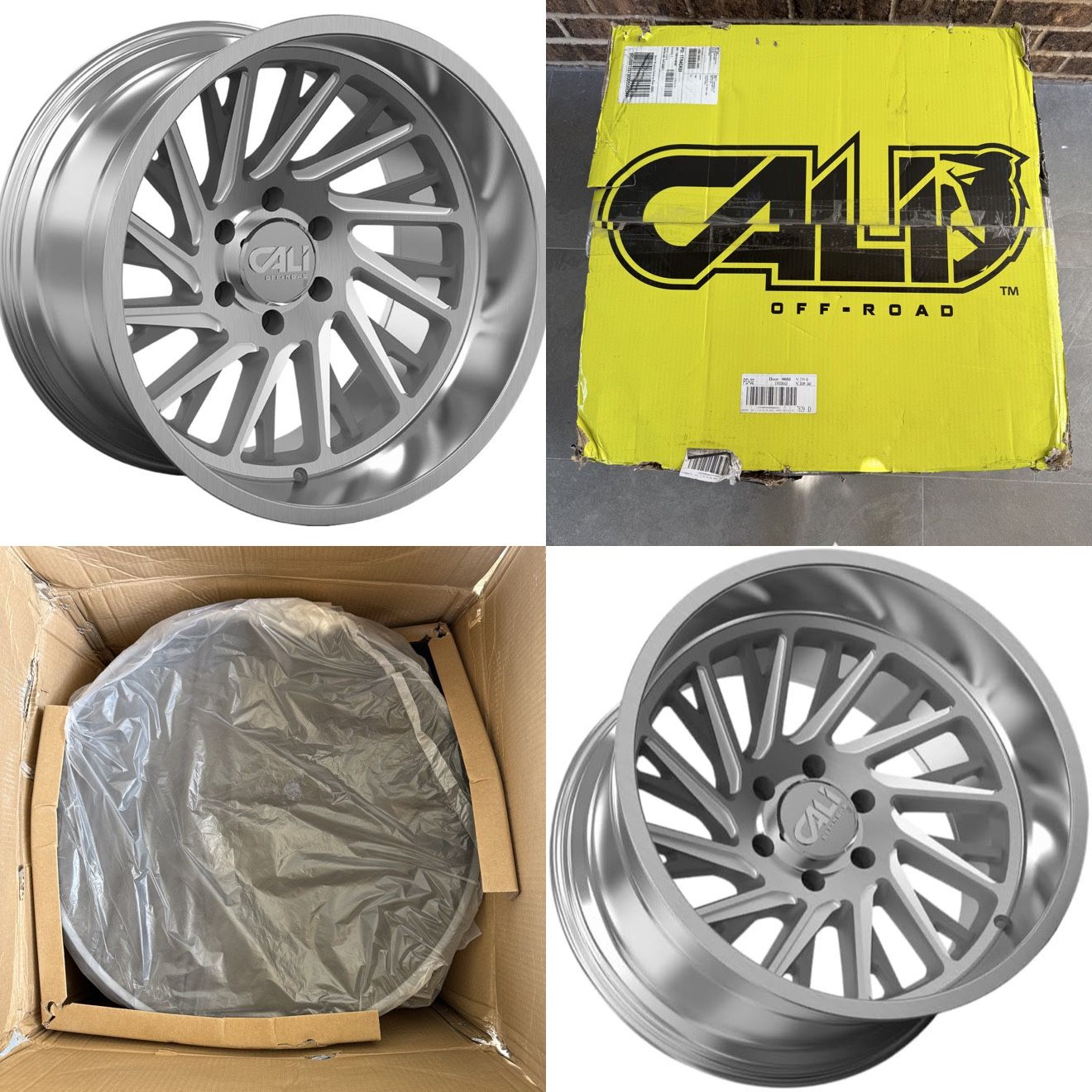24x14 Cali Off-Road PURGE Polished Wheel 6x139.7 -76mm - New