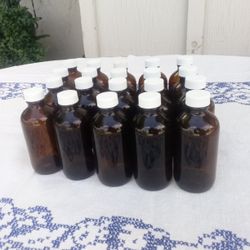 20 Brown Glass Bottles