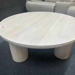 White solid wood coffee table，$280