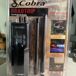 Brand new, factory sealed Cobra RoadTrip 50 WX ST handheld CB radio.