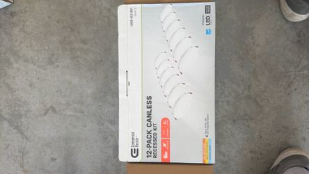 Commercial Electric 12-Pack 6 in. Pro Value Series Integrated LED Adjustable CCT Canless Recessed Light, Kitchen Bathroom Living Room, White