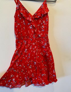 Express Red Floral Mini Dress