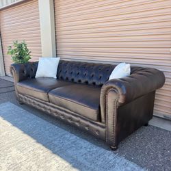 Leather Brown Chesterfield Sofa