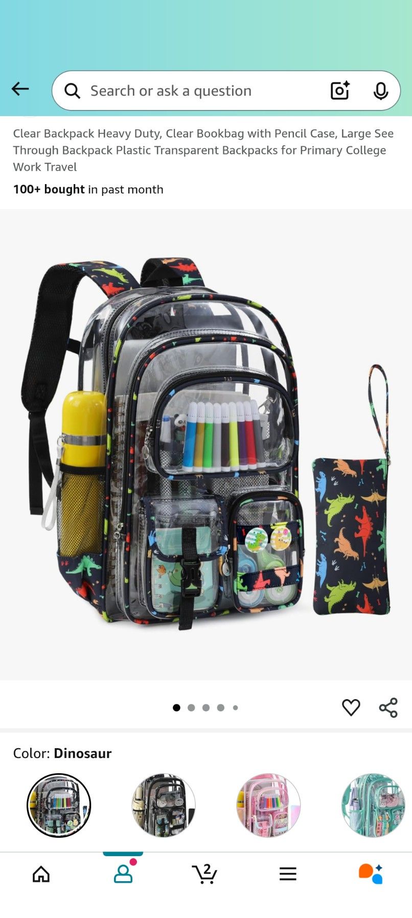 Clear Kids Backpack - New