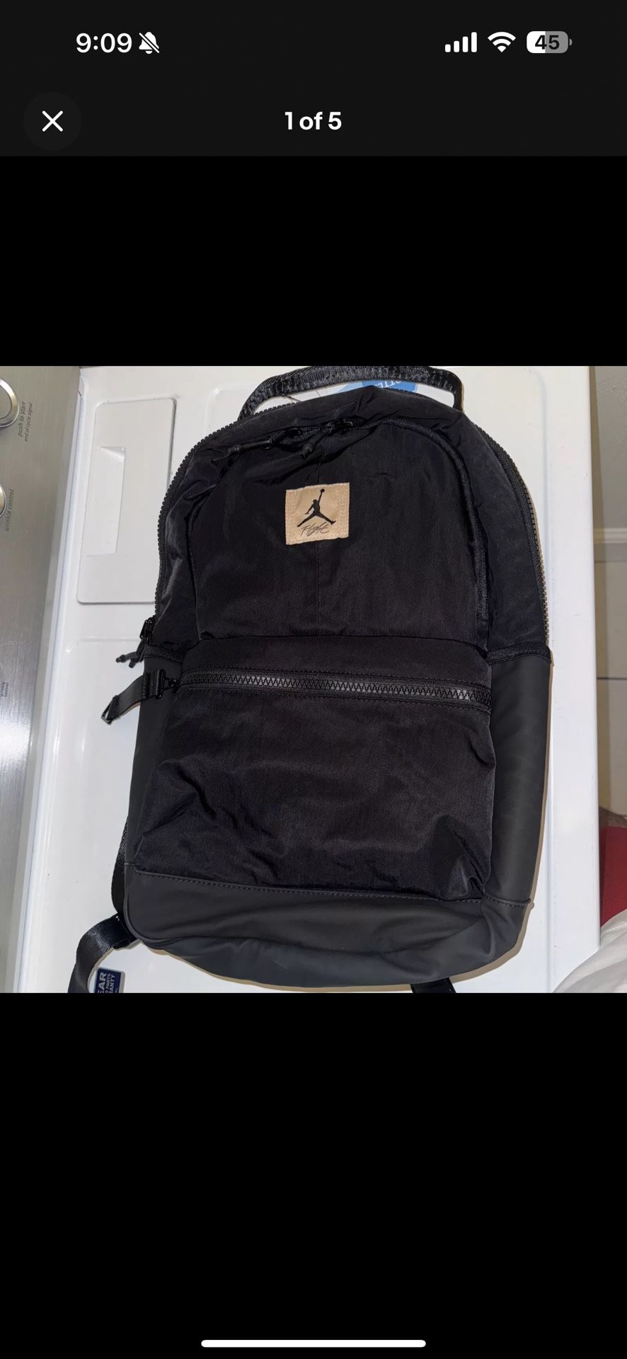 Nike Air Jordan Jumpman Flight Off Court Black Backpack 15" Fits Laptop New