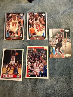 Sample cardsMichael Jordan Chicago Bulls Trading Cards Lot of 5