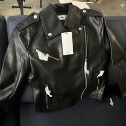 Mango Leather Jacket 