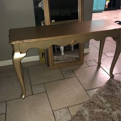 Gold console Table