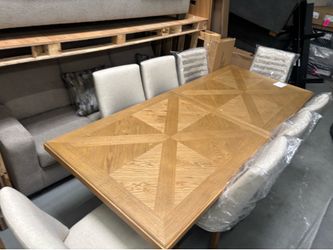 Eight person dining table set