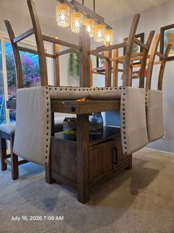 Dining table and matching buffet table