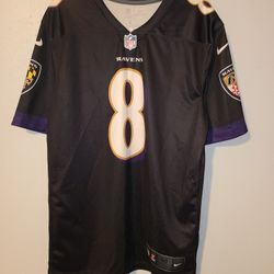 Nike Dri-fit Baltimore Ravens Lamar Jackson #8 NFL Short Sleeve Jersey Size M