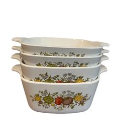 Corning Ware Spice Of Life Small Casserole Dish Lot P-43-B P-41-B No Lid Vintage