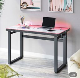 Adjustable Height Sit/Stand Tech Desk, 47.3"L x 23.7"W x 29.4"- 47"H, dark grey