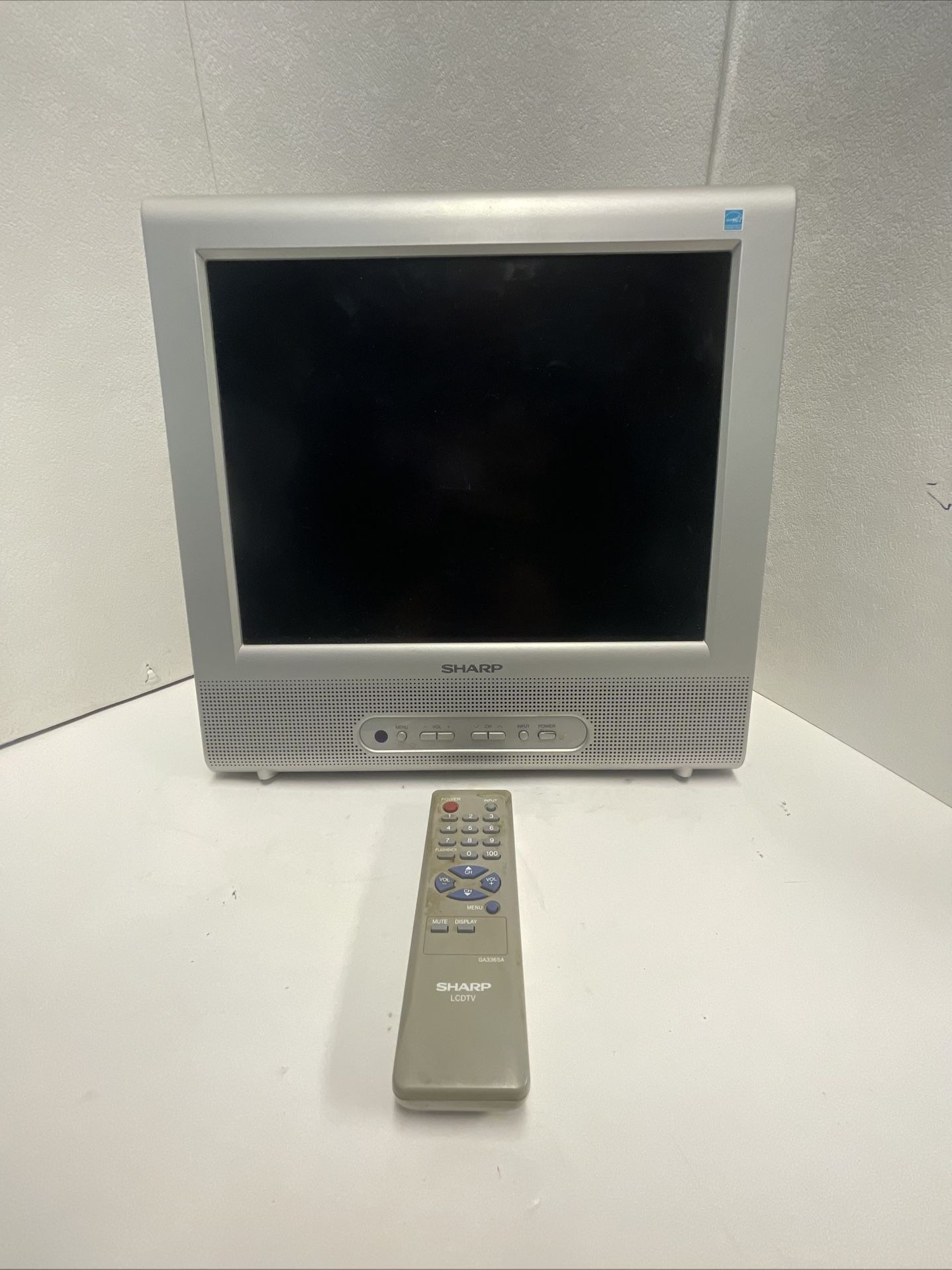 Sharp Liquid Crystal TV Display LC-13AV4U W/ Remote Stand Retro Gaming - Tested
