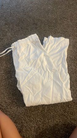 White Drawstring Scrub Pants