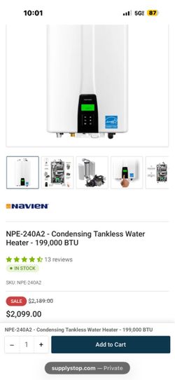 Navien tankless water heater
