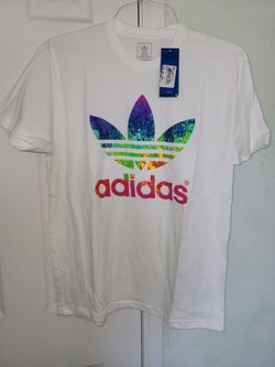 ADIDAS MULTICOLORS MENS T-SHIRT  SIZE MEDIUM 