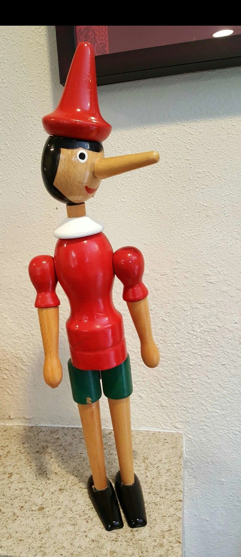 wooden vintage pinocchio doll