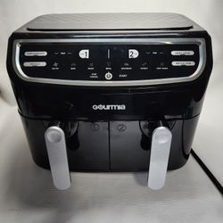 Gourmia 9-Quart Dual Basket Digital Air Fryer, with 7 Functions, Smart Finish