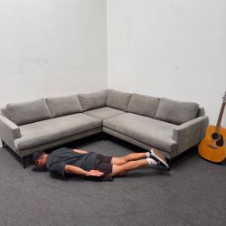 Like New *5k retail* West Elm Andes 3 pc Sectional Couch in Gray - Perfect condition - Can Deliver