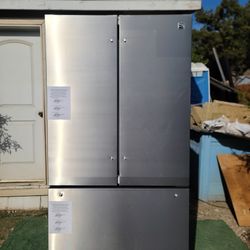 Kenmore https://offerup.com/redirect/?o=MjAuMy5jdQ== Ft. Counter Depth 3 Door Bottom Freezer Refrigerator In Stainless Steel With E-star And Icemaker