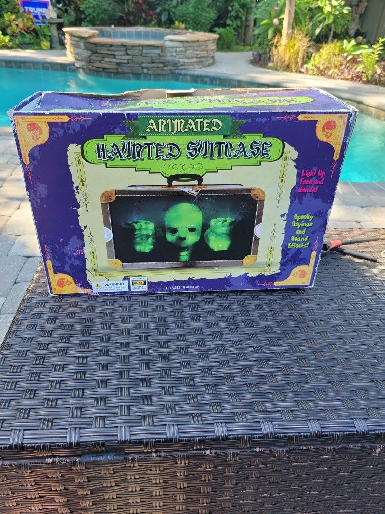 Animated Haunted Suitcase Halloween Prop