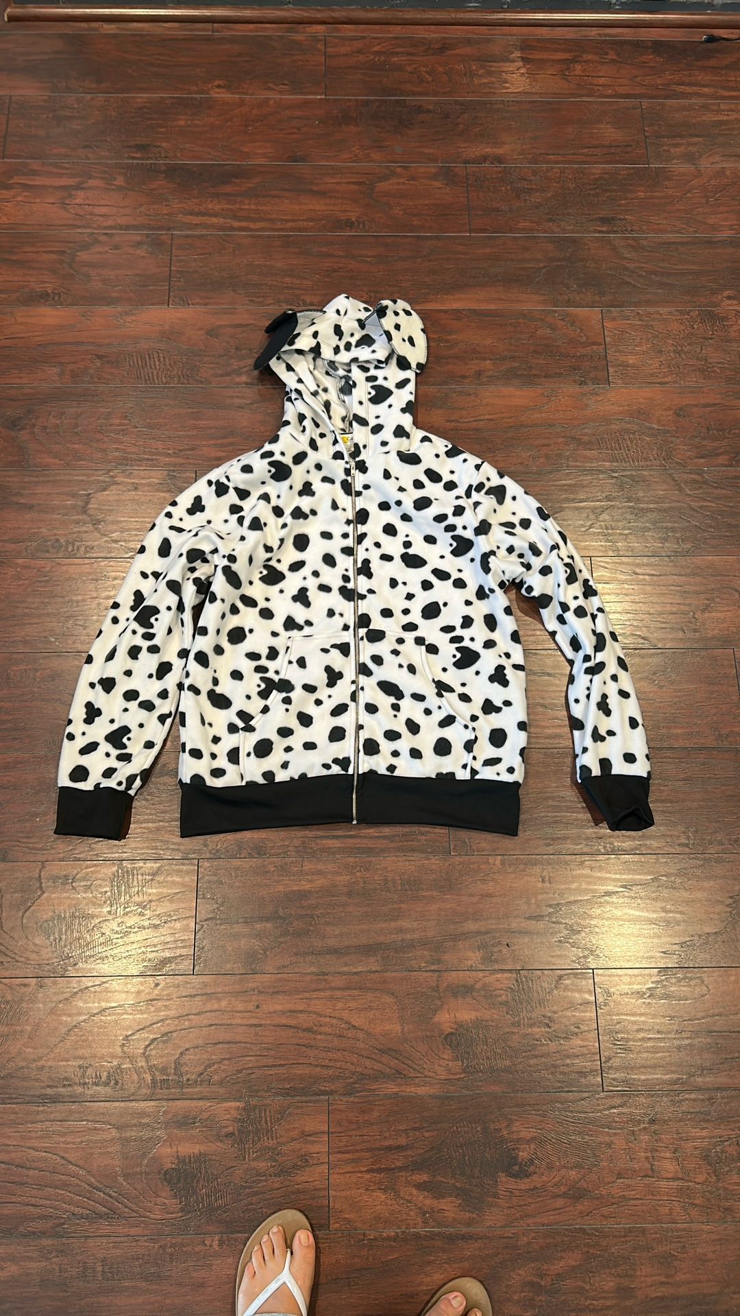 Dalmatian Dog Costume Adult Hoodie M/L