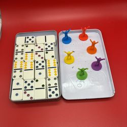 28 Double 6 Color Dominoes Game Multicolor Fun Game In Tin ausma_9942 (571) 100% positive $15.00 or Best Offer $7.00 shipping Est. delivery Wed, Feb 2