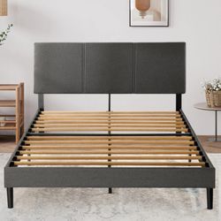 Brand new queen or full dark gray bedframe for 90 inch