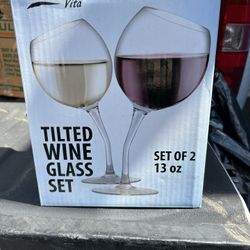 Tilted Wine Glass