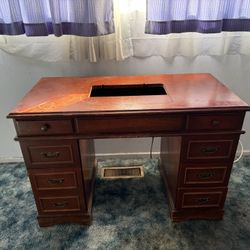Vintage Sewing Machine Desk