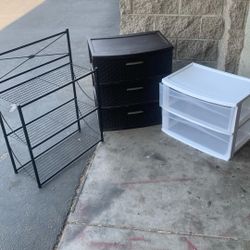 Plastic storage and shelf