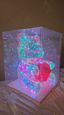 Led bear and heart