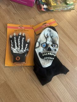 Skeleton Mask And Light Up Glove