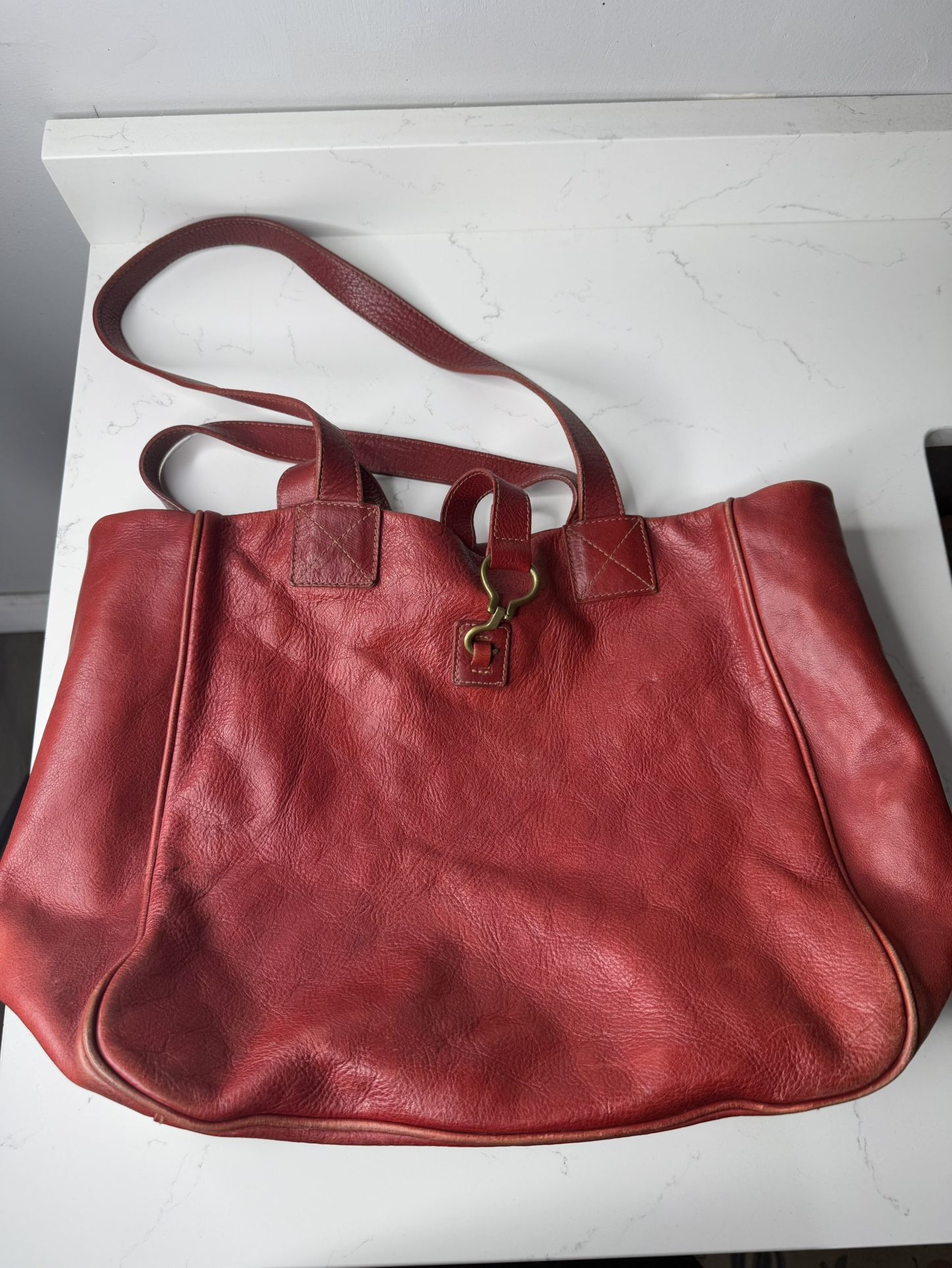 Ralph Lauren Oversized Red Tote Bag