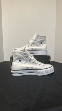 Converse Chuck Taylor All Star Lift High Top White Canvas Sneakers
