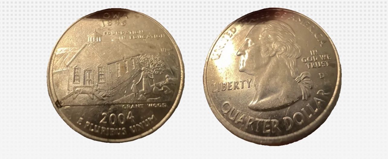 USA Iowa State Quarter - 2004-D