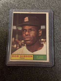 1961 TOPPS #211 BOB GIBSON HOF STL CARDINALS