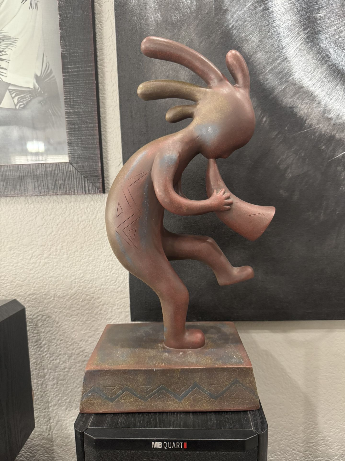 Rare Kokopelli Southwestern Statue Bringer Of Joy & Prosperity 17x8.5 Exc. Cond.