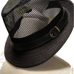 Black Mesh Fedora