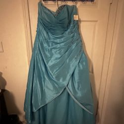 Tiffany aqua formal gown