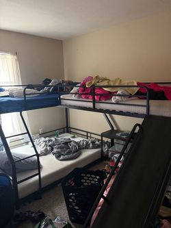 Triple Bunk Bed Frame + Mattresses Included