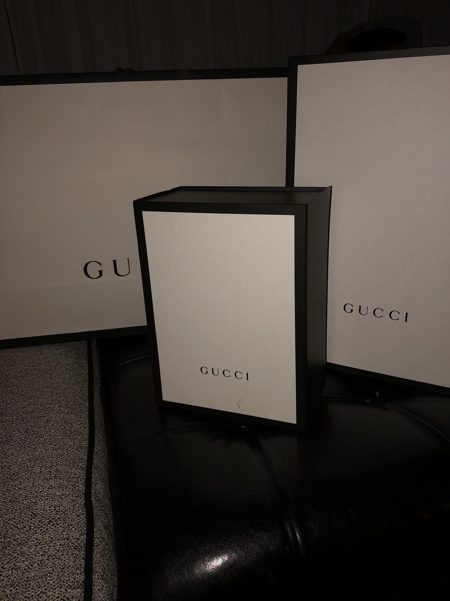 Gucci boxes & shopping bag